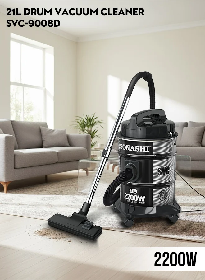 Premium High-Power Vacuum Cleaner with 21L Dust Capacity and 23KPA Suction (Black, 2200W) 3nz70