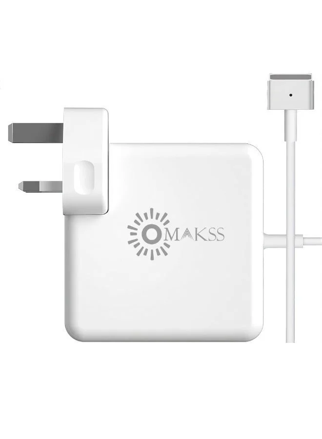 OMAKSS 60W T-Tip Power Adapter Charger for Laptop (Premium Replacement, 11-inch and 13-inch Models, White, 60W) n1yw4