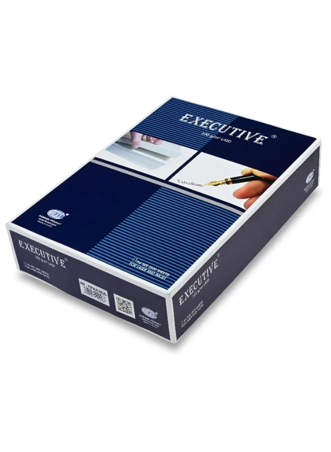 FIS Executive Laid Paper A4 Premium Stationery Sheets (Bluish White, 500 Sheets, 100 GSM) 037wf