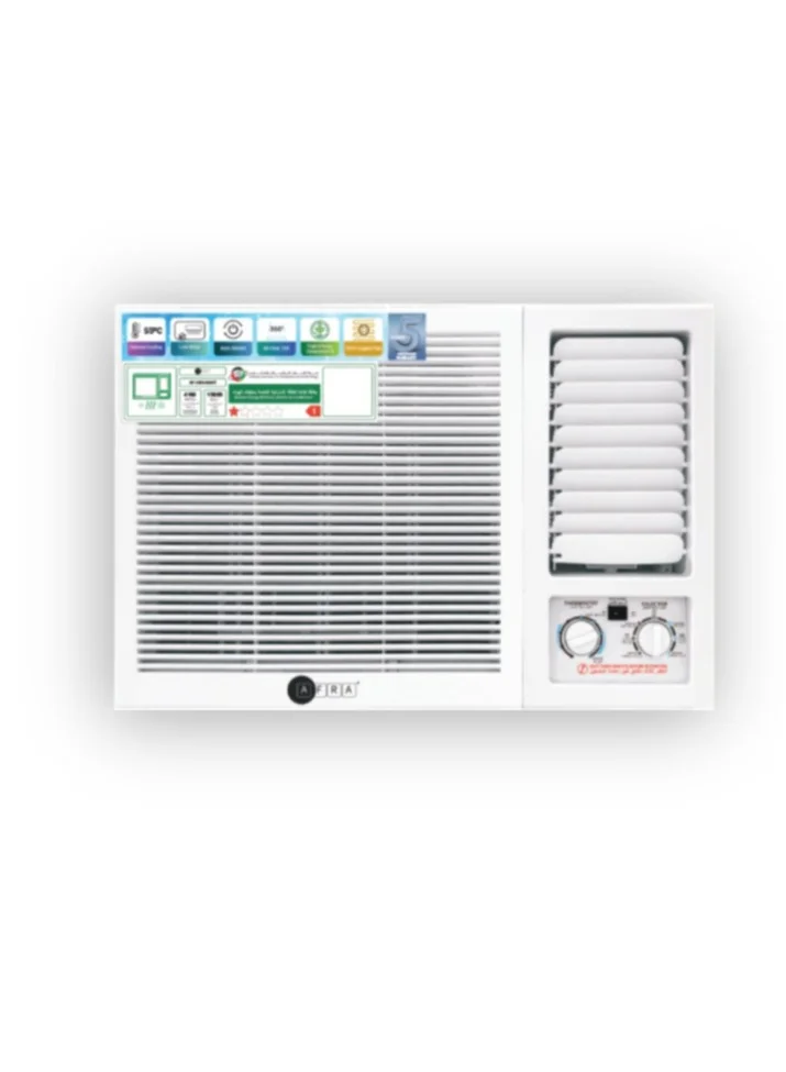 AFRA Window Air Conditioner 1.5 Ton Cooling Only Rotary T3 Compressor (White, 18000 BTU) on304