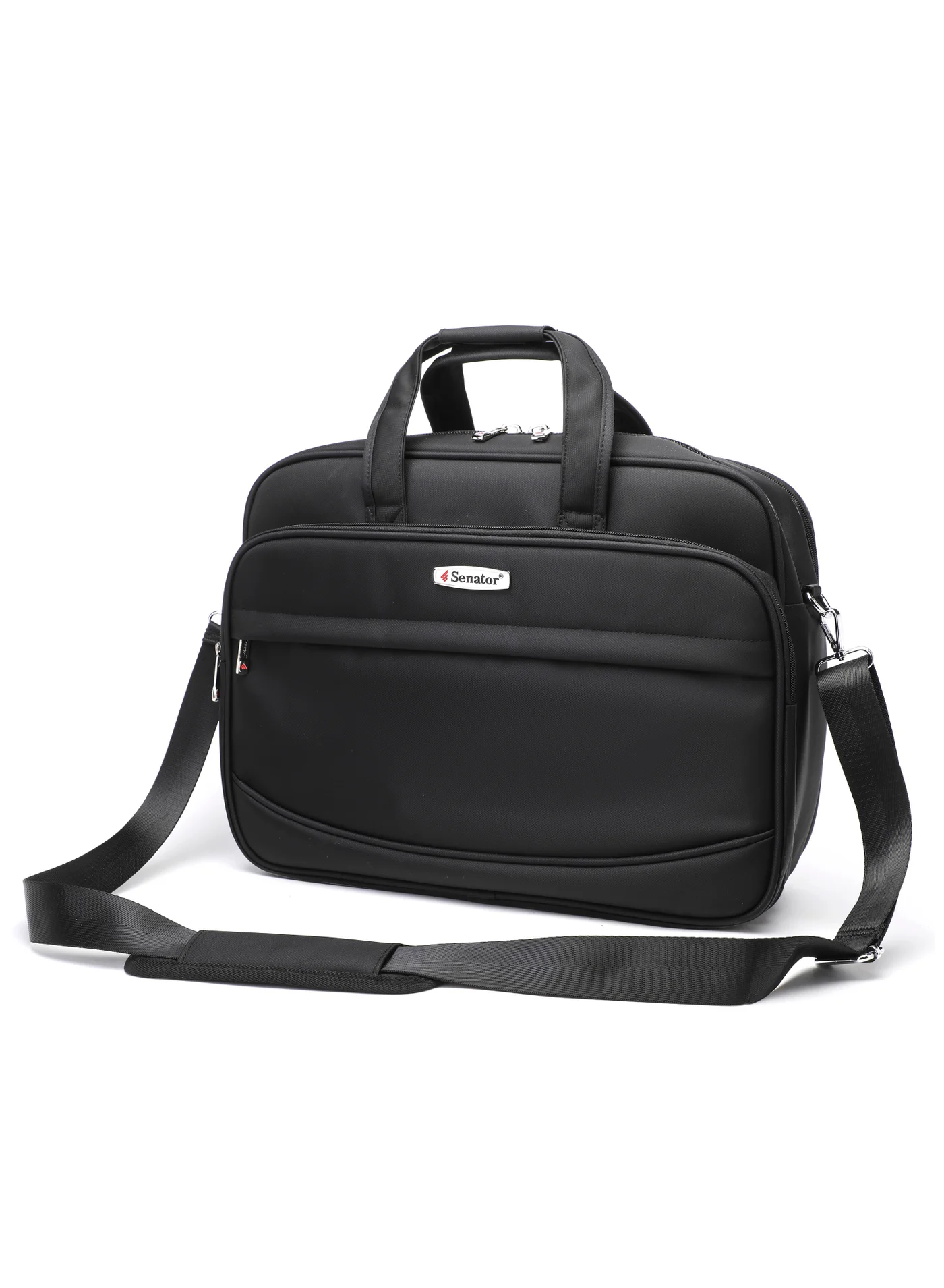 SENATOR Laptop Carrying Case 17 Inch Lightweight Nylon Business Briefcase with Adjustable Shoulder Straps (Black) tswon
