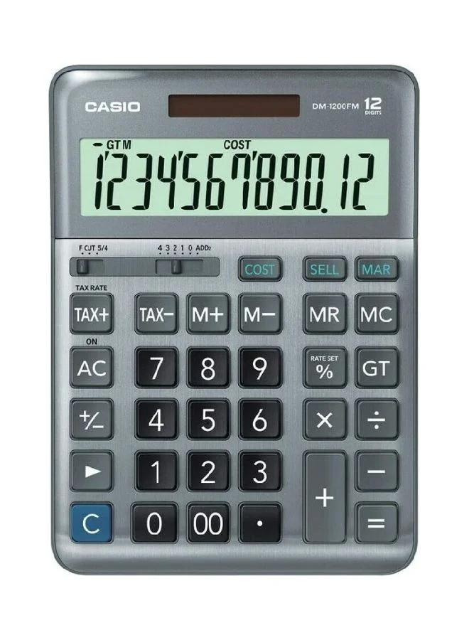 Desktop Calculator 12-Digit Large Display Professional Office Accounting Tool (Black, 1 Unit) orjck