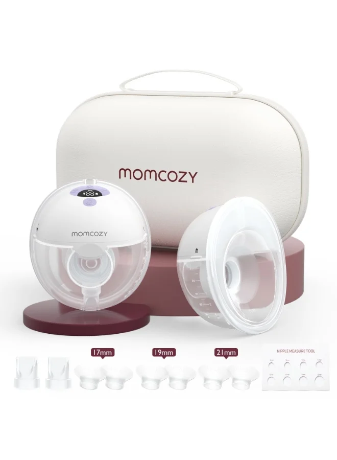 Momcozy M5 Hands-Free Portable Double Electric Breast Pump with 3 Modes and 9 Levels (Purple, Pack of 2) r51tr