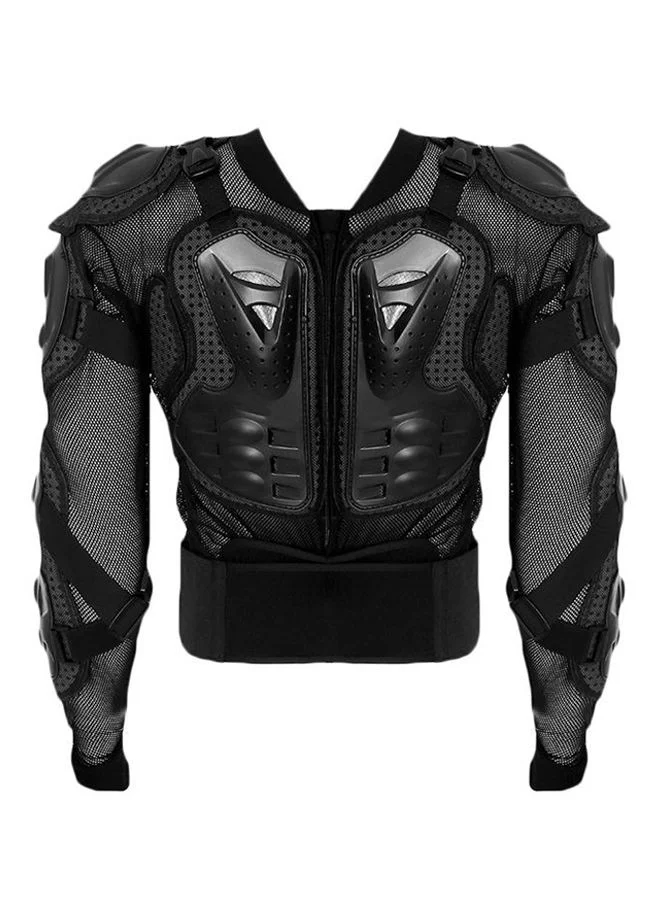 OUTAD Motorcycle Armored Protective Jacket Premium Nylon Gear for Road Safety (Black, XL) eqoif