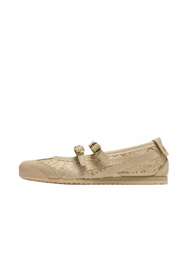 Premium Lace Ballet Flats Casual Mary Jane Shoes for Women (Khaki, 38) p136u