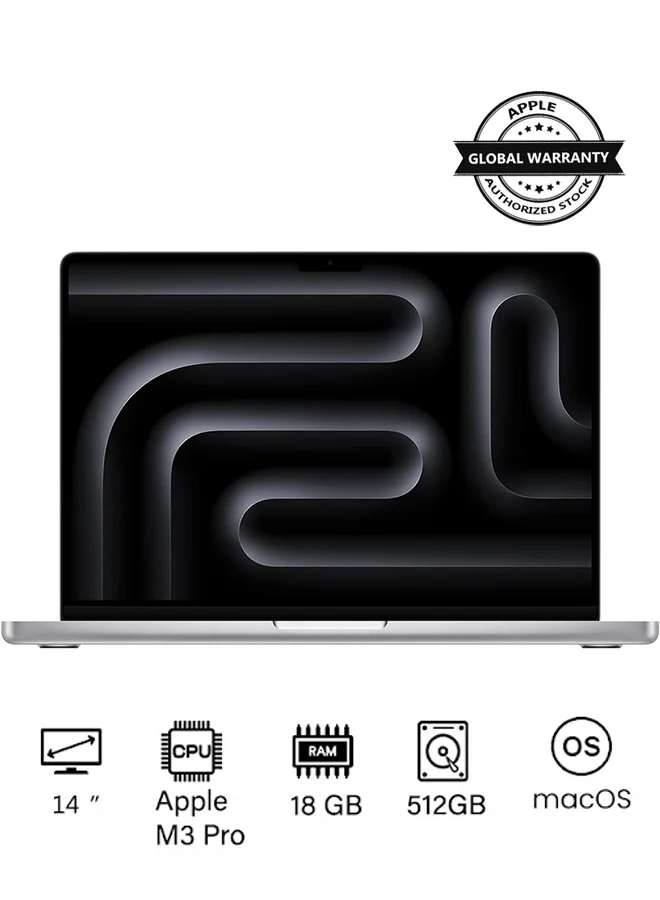 Premium Smart Professional Laptop 14.2-inch Display 18GB RAM 512GB SSD High-Performance Computing Device (Silver, 14.2-inch) r9dik