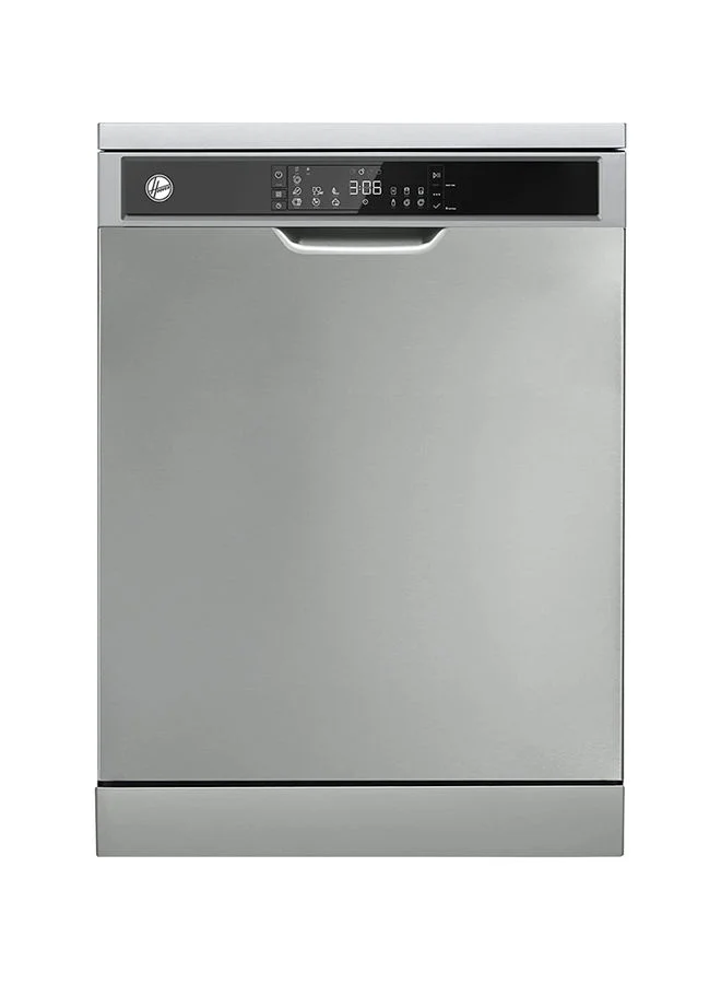 Premium Freestanding Dishwasher 15 Place Settings with Turbo Drying and 3rd Rack (Silver, 60 cm) ygkho