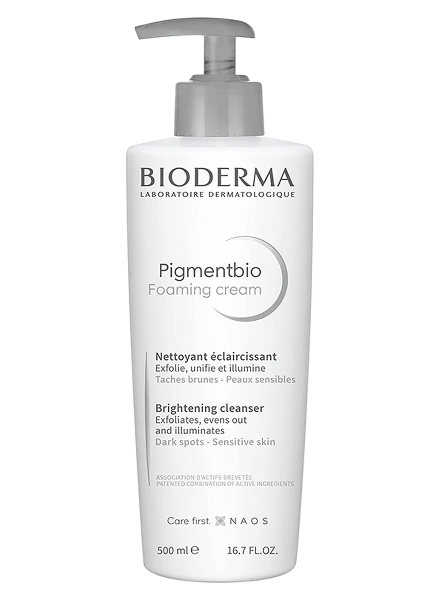Bioderma Pigmentbio Foaming Cream Face Wash (500 mL) Gentle Brightening Cleanser for Sensitive Skin t30ie