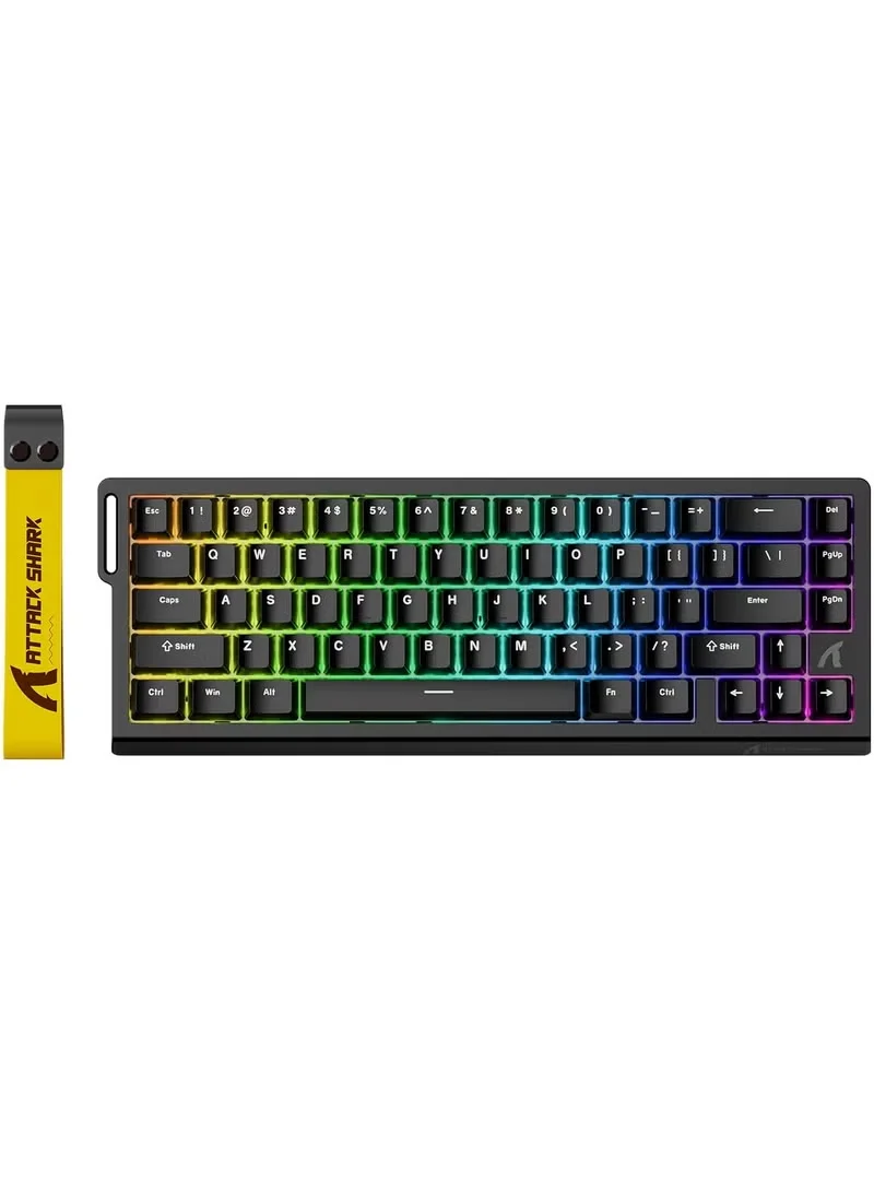 Attack Shark X68 HE Rapid Trigger Mechanical Gaming Keyboard 60% Wired TKL with Adjustable Actuation and Hall Effect Magnetic Switches (Black) dlhne