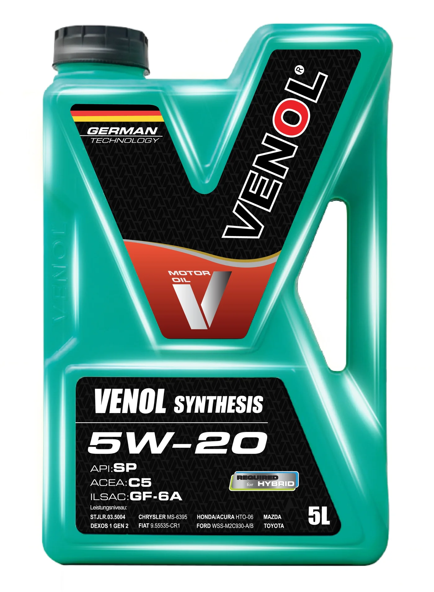 Venol Synthesis 5W-20 Full Synthetic Motor Oil Premium Engine Lubricant for Hybrid and Gasoline Vehicles (5 Liters) wtkq9
