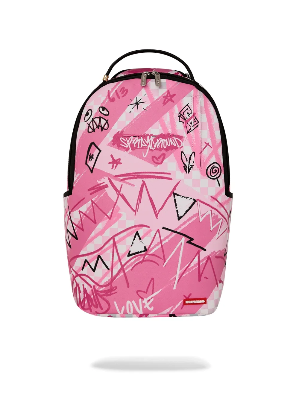 Premium Pink Smoke Check Pattern Backpack (Large Capacity, School and Travel) cw76h