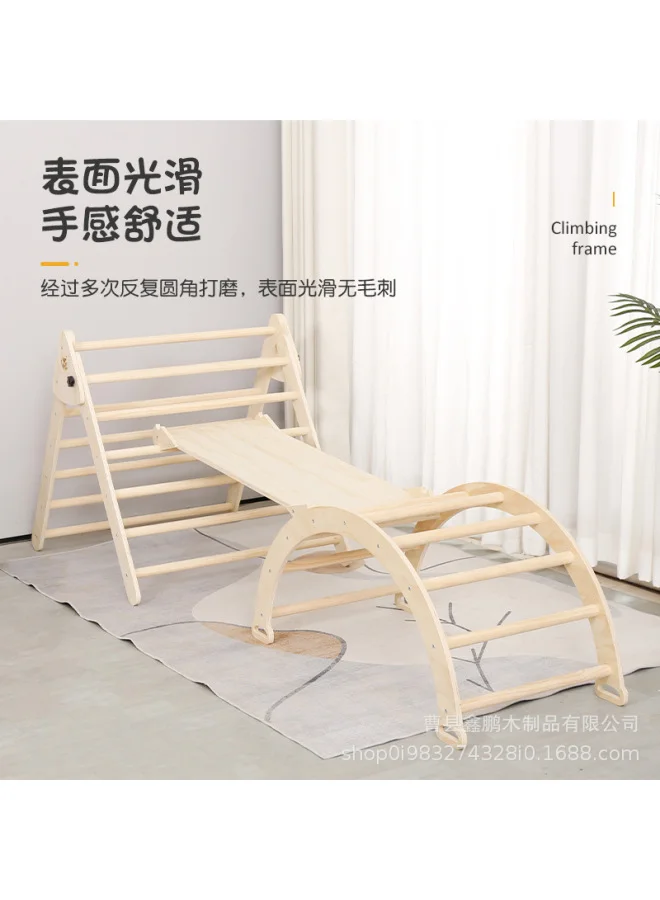 Xinpeng Indoor Wooden Triangle Climbing Frame and Slide Set for Kids (Premium Sensory Development Activity Center) pnc4a