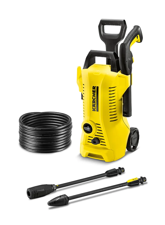 Premium Electric Pressure Washer 1400W 110bar High-Pressure Cleaner for Car and Home Cleaning (Yellow, 1400W) ifa21