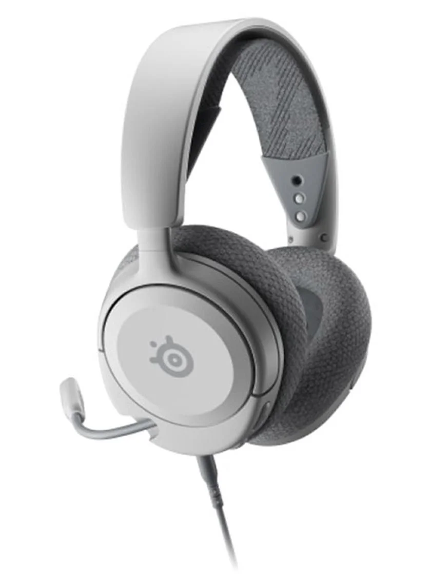 Premium Multi-System Wired Gaming Headset with Spatial Audio and Memory Foam Ear Cushions (White, Universal Compatibility) o7fsy