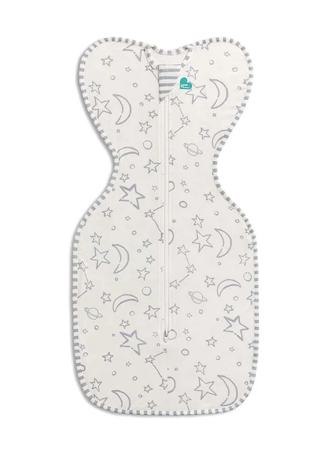 LOVE TO DREAM Swaddle UP Bamboo Original Sleep Sack (Stars & Moon Cream, 1.0 TOG) - Premium Infant Swaddle Wrap for Newborns bgcss