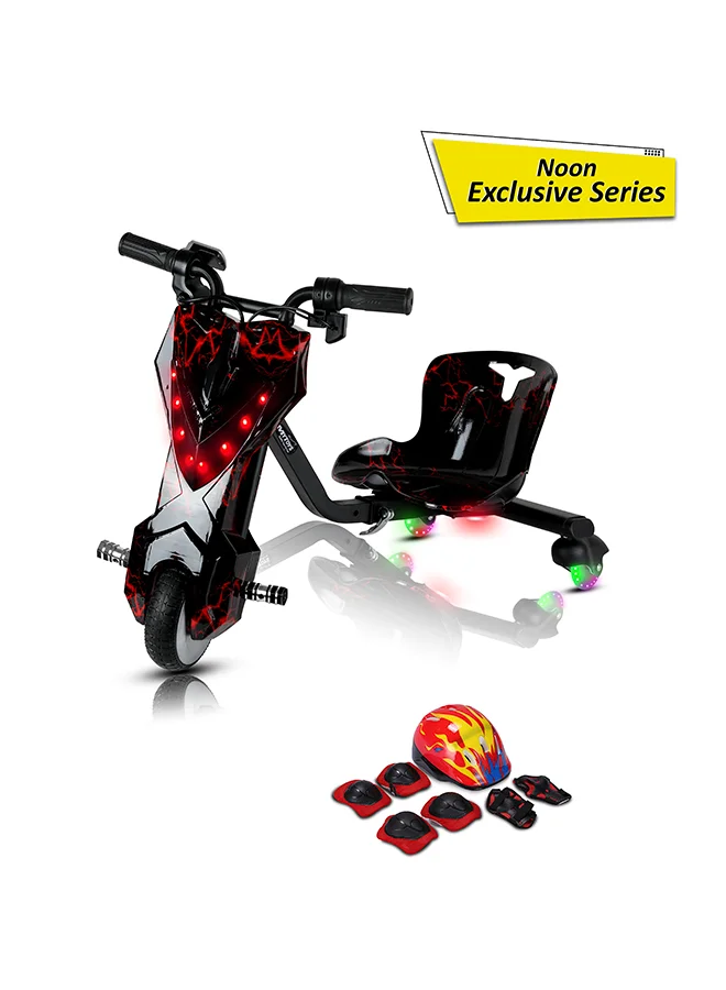 Premium Electric Stunt Drifting Scooter 360 Degree Spin with Bluetooth and Adjustable Frame (Black, 250W Motor) 5y83a