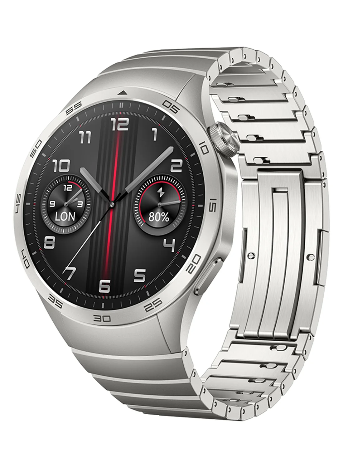 Smart Premium 46mm GPS Smartwatch with Heart Rate Monitor and Calorie Tracking (Grey, 46 mm) 1h09d