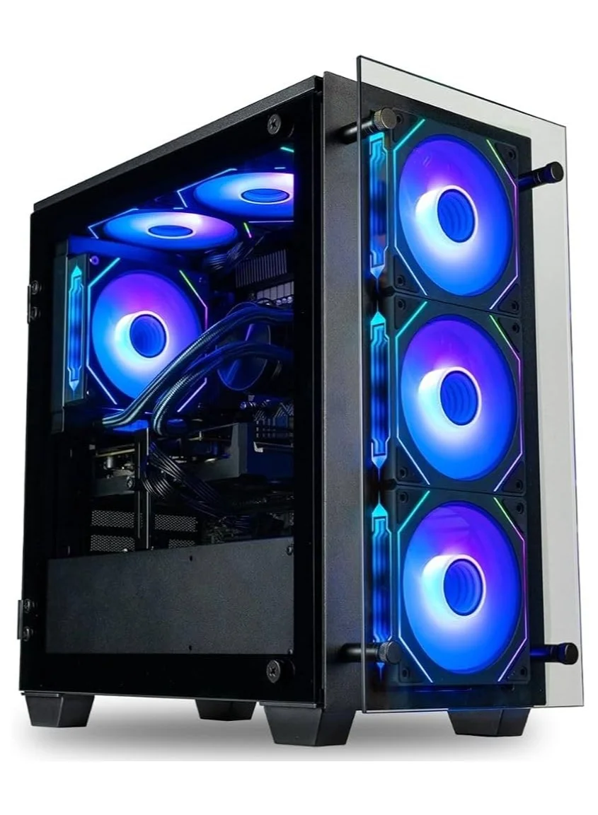 AJYAL Gaming Desktop PC (Intel Core i5-12400F, 16GB RAM, 1TB SSD, Windows 11 Pro, High-Performance Graphics, Black) ff14n