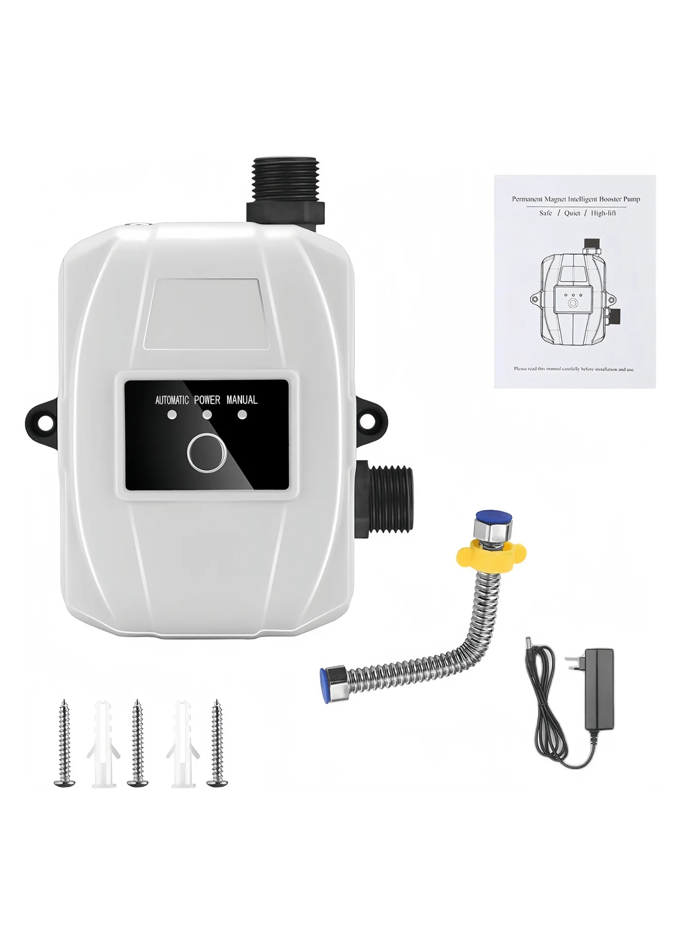 Joyelink 24V Automatic Booster Pump with Flow Switch for Household Water Pressure Enhancement (1 Pack) qxned