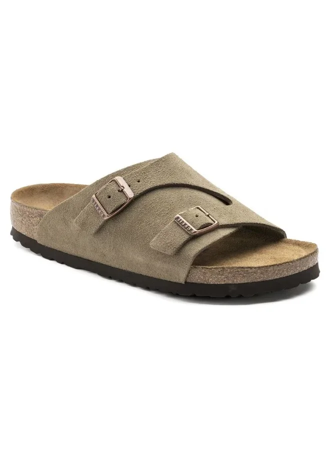 Premium Suede Leather Soft Footbed Sandals (Taupe, Unisex) 4cjnh