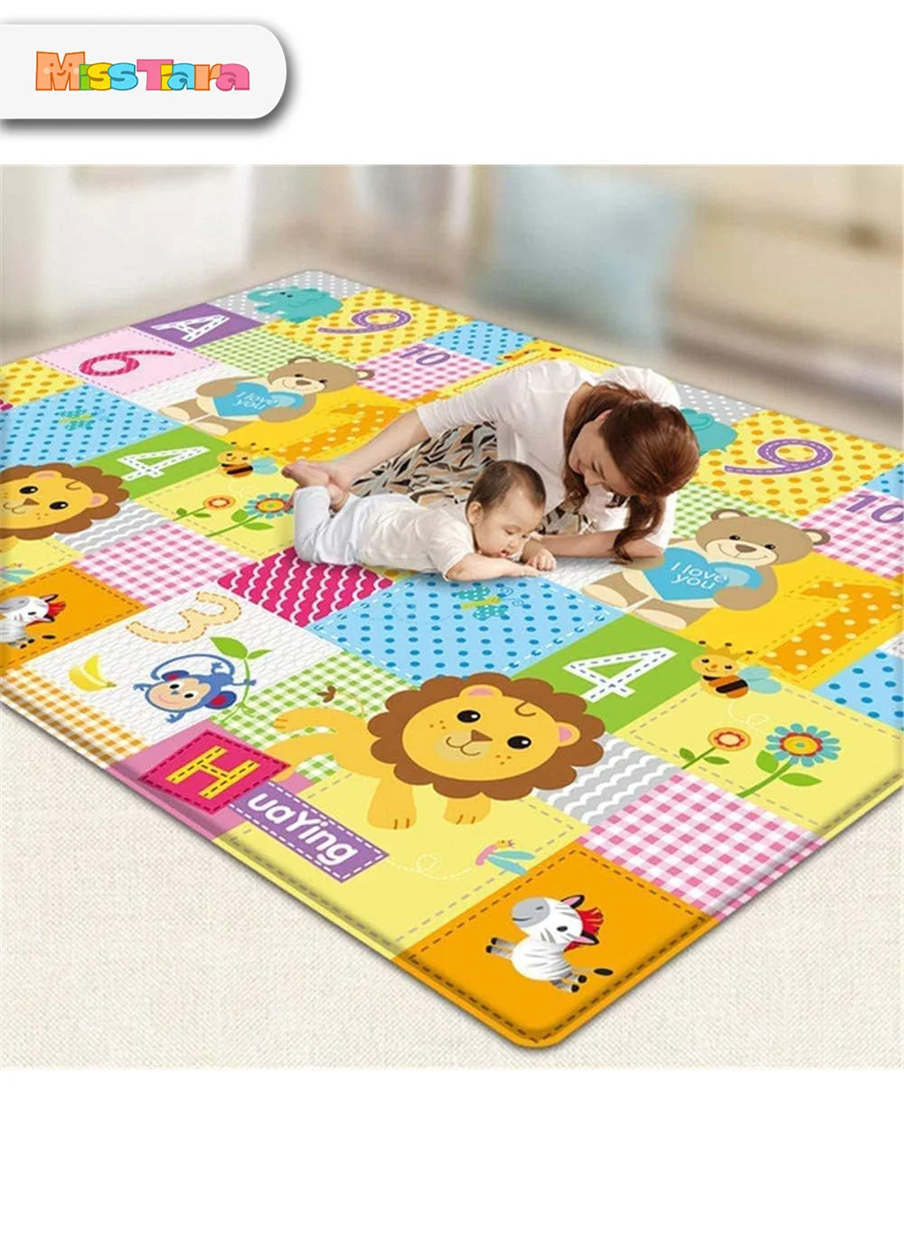 MissTiara Baby Crawling Mat, Premium Double-Sided Waterproof Play Mat for Toddlers (100x180x1 cm) 285qv