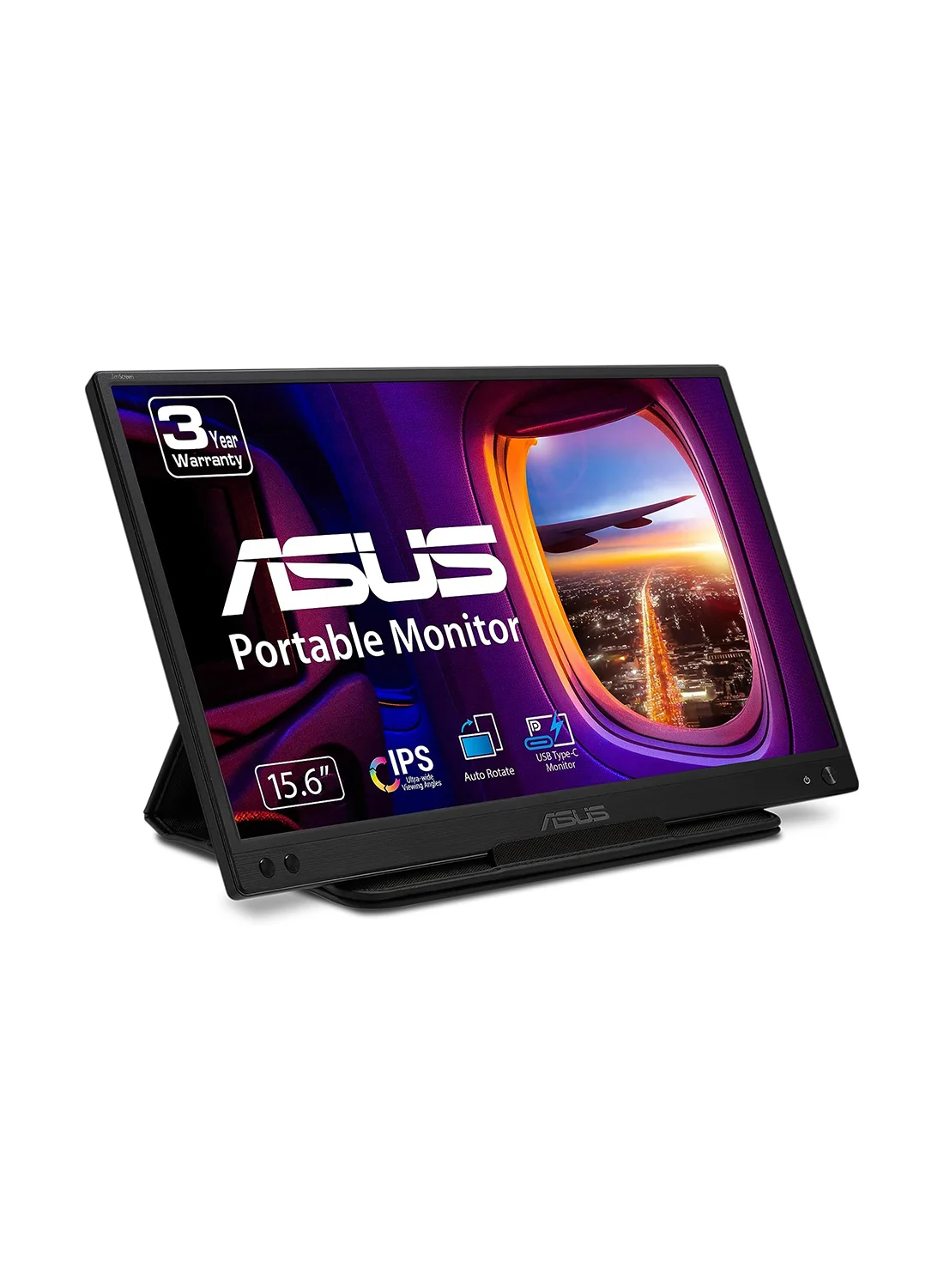 Premium 15.6 Inch Portable USB Monitor Full HD IPS Display (Black, 15.6 Inch) gbobz