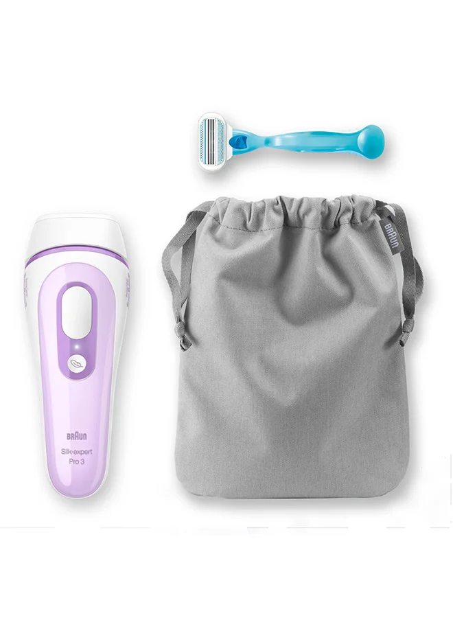 Premium IPL Hair Removal System for Body and Face with 300,000 Flashes and Travel Case (White, 500g) ga9ui