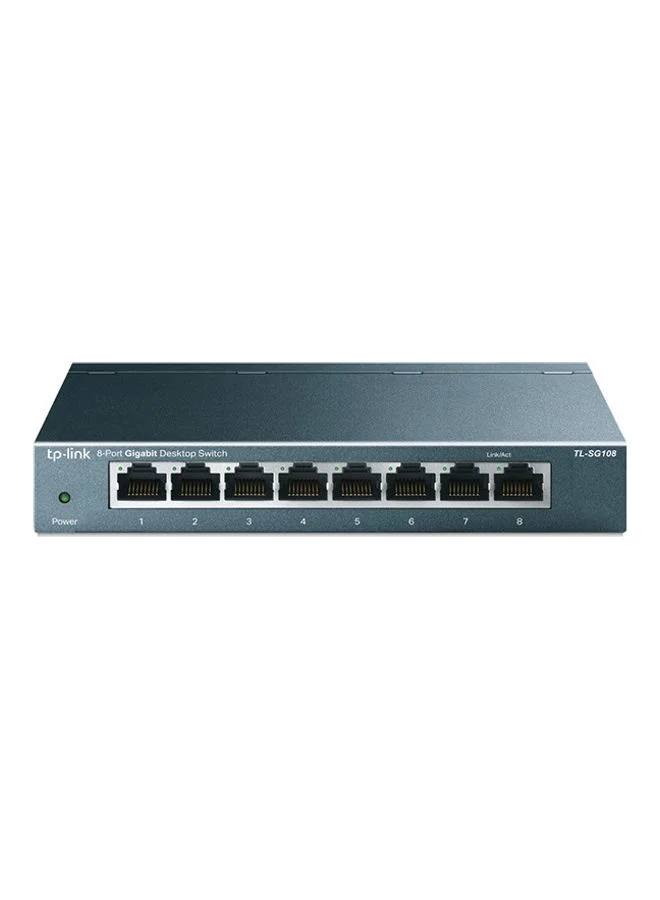 8-Port Gigabit Desktop Switch Premium Network Ethernet Hub (Black, 8-Port) o1wdc