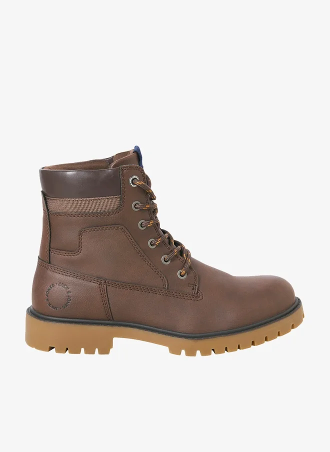 JACK & JONES Casual Ankle Boots Premium Leather-Look Footwear for Men (Black, 42 EU) 6f6hg