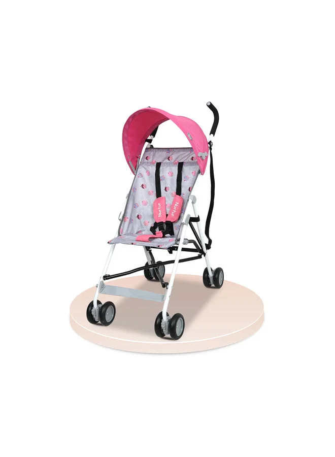 Nurtur Lightweight Compact Buggy Stroller with Foldable Canopy and Shoulder Strap (Multicolour, 6-36 Months) tfake