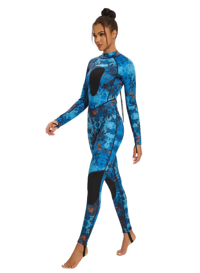 Premium Camouflage Spearfishing Wetsuit for Women (Full Body Diving Suit, 3mm Neoprene) zq194