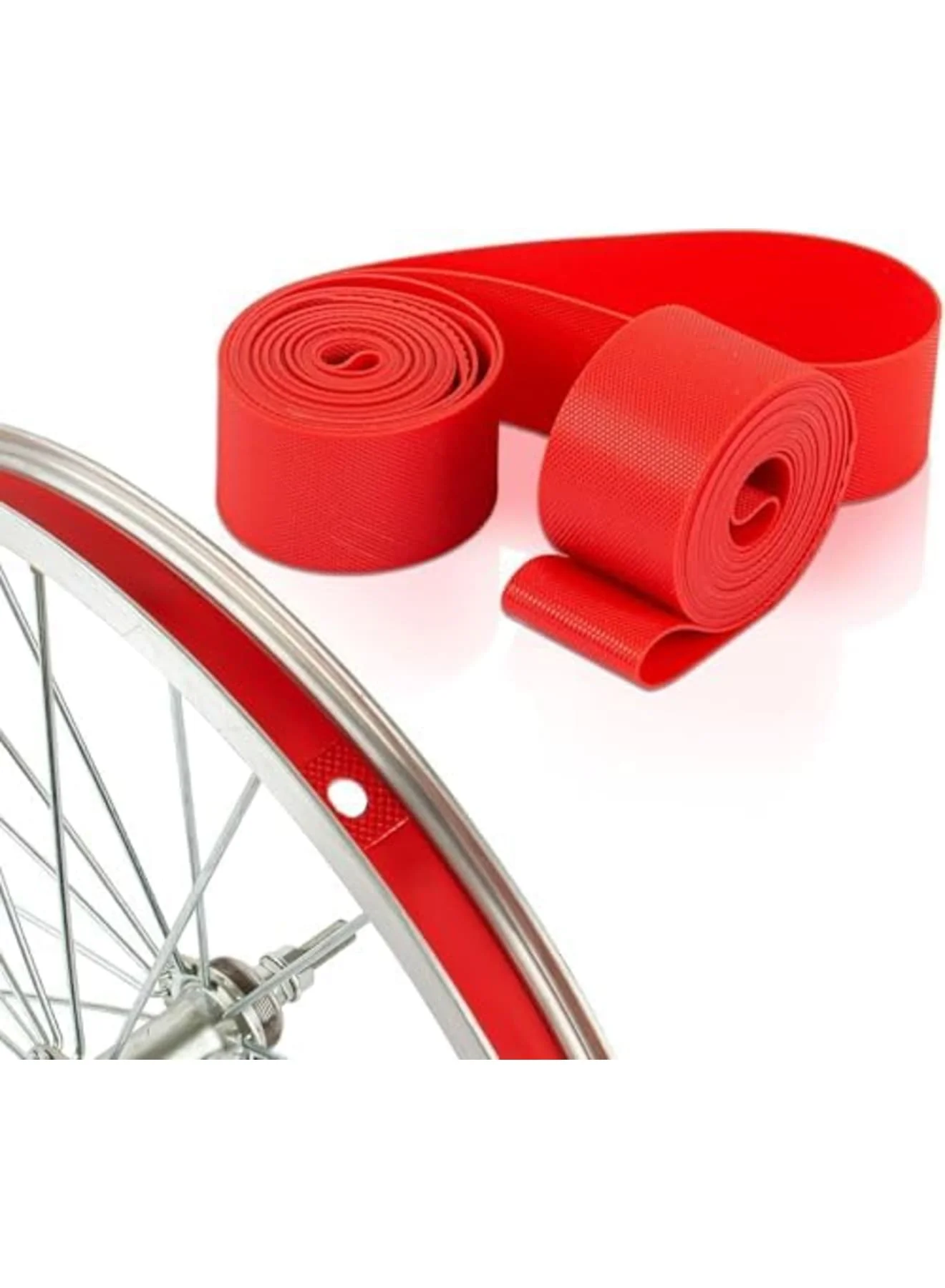 SYOSI Bicycle Rim Liner Tape for 29 inch and 700C Wheels (Puncture Resistant, Red, 2 Pack) 3x33c