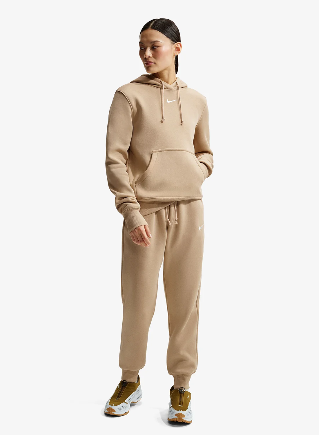 Athletic Phoenix Fleece Mid-Rise Standard Pants (Premium Cotton Blend, Comfortable Fit for Women) igd4j