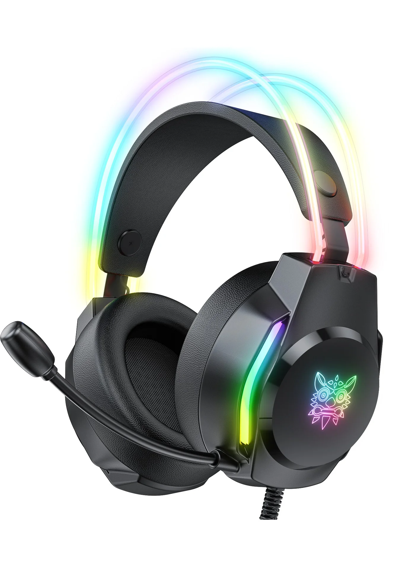 Onikuma X26 Gaming Headset Over-Ear Wired Headphones with Noise-Canceling Mic for PC and Console Gaming (Black) vxmwd