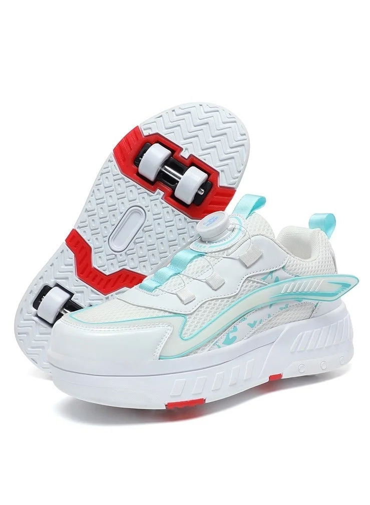 Joshberg Roller Skates Sneakers with Removable Wheels (Unisex, Kids, Fabric, 2-in-1 Design) 7zuk2