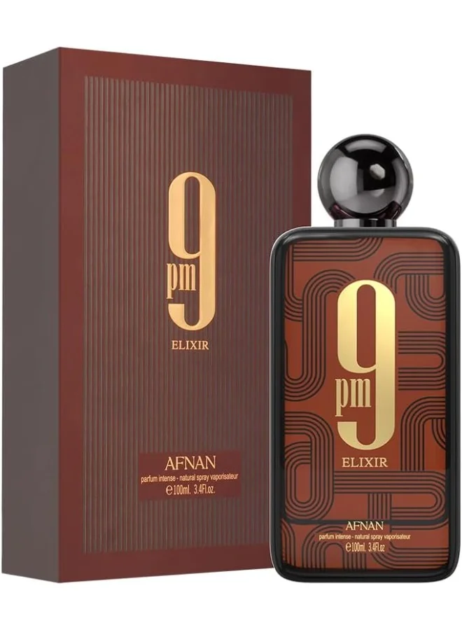 Afnan 9 PM Elixir Unisex Extrait De Parfum Premium Long-Lasting Fragrance (100 mL) lycvt