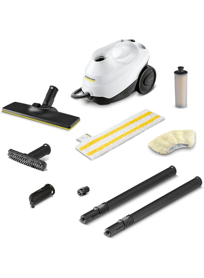 Premium Steam Cleaner High-Pressure Floor Sanitizer (White, 1 L Tank) cjnx6