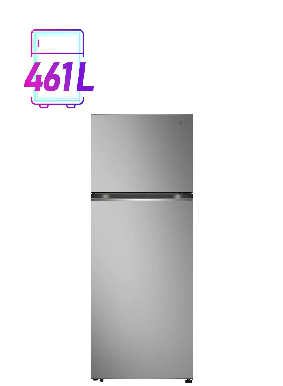 Premium Flat Door Refrigerator with Linear Cooling and Twisting Ice Maker (Silver, 461L) zyf4u