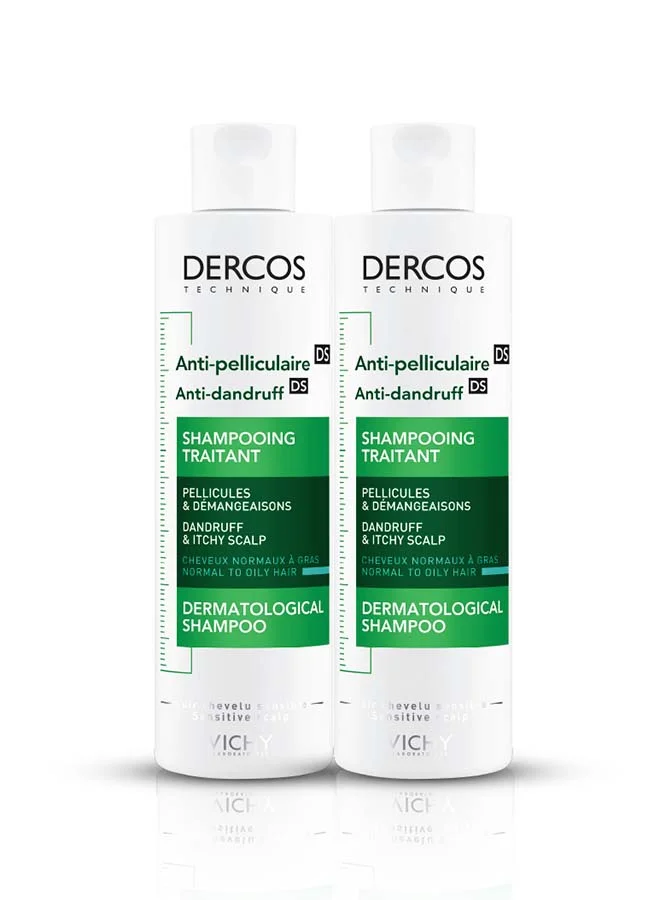 Vichy Dercos Purifying Scalp Shampoo for Normal to Oily Hair (2 x 200 mL) hd4h7