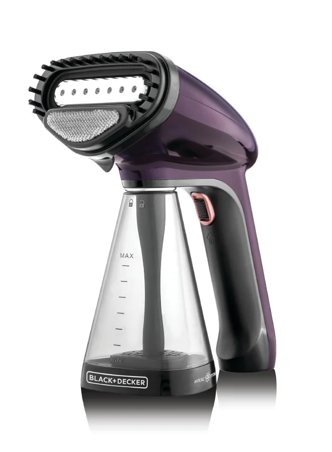 Portable Garment Steamer with Universal Bottle Adapter and Fine Mist Spray (Dark Purple, 0.26 L) 9qbqr