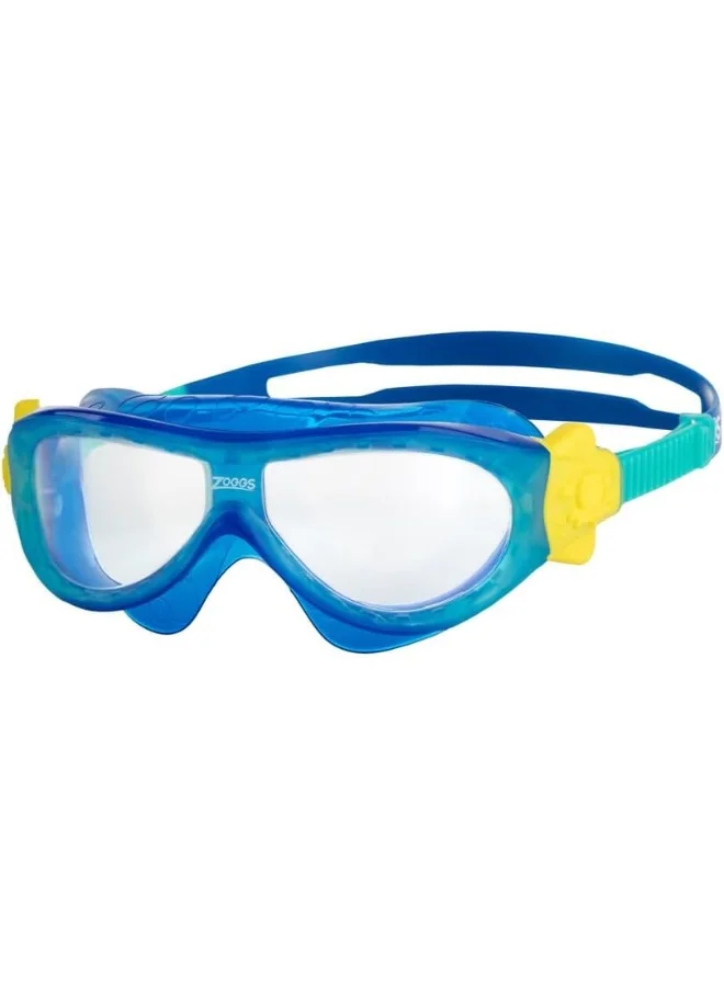 ZOGGS Phantom Kids Swimming Mask (Blue Turquoise, One Size) Premium Anti-Fog UV Protection Goggles for Children g72cu