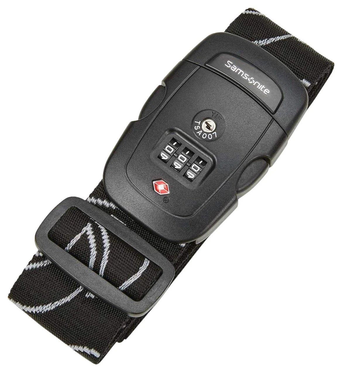 Premium Adjustable Luggage Strap with Secure Combination Lock (Black, 180 cm) apqdc