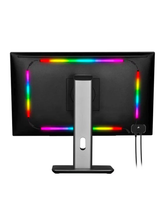Premium Smart LED Lighting Strip Expansion Kit for PC Gaming Setup (RGB, 45 cm) z0sde