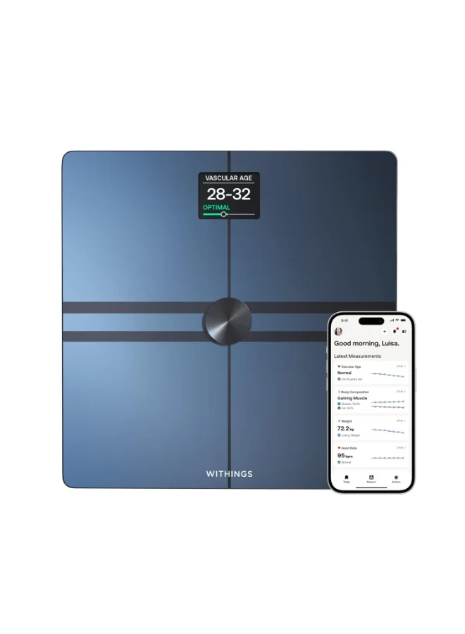 Premium Smart Body Composition Scale Digital Health Monitor (Black, 32.7 cm x 32.7 cm) t6lkp