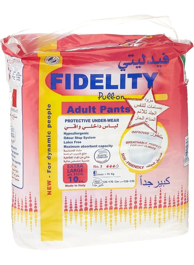 Premium Adult Pull-On Incontinence Pants Breathable Absorbent Underwear (Extra Large, 10 Units) vuffq
