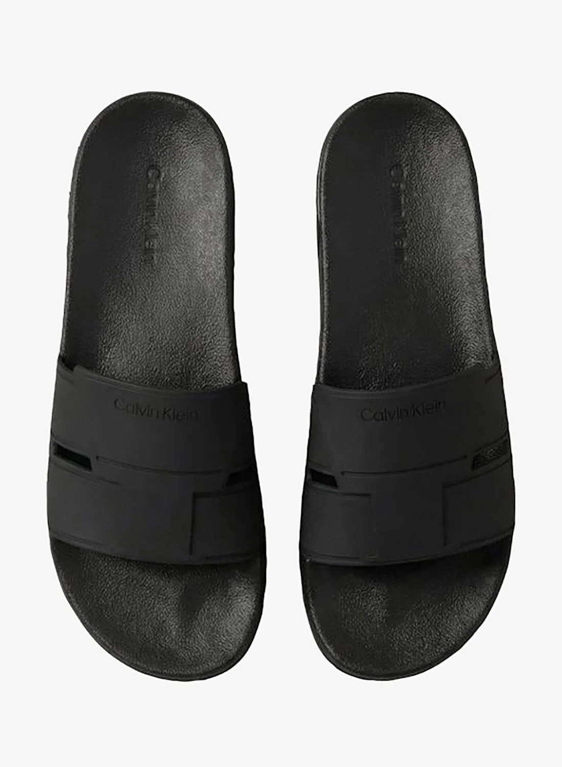 Premium Contoured Logo Slide Sandals (Unisex, Black, 42 EU) sv2p0