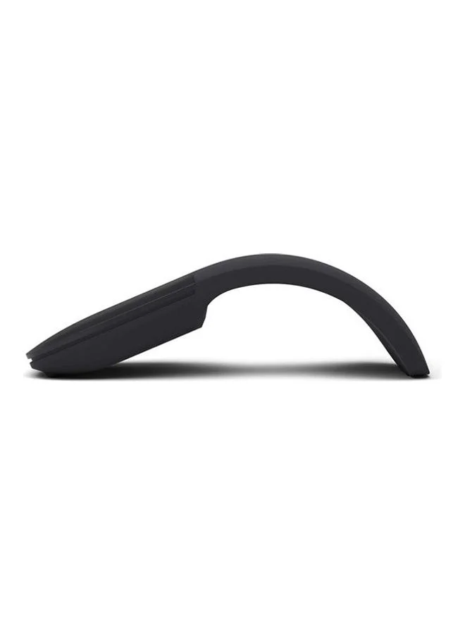 Professional Wireless Arc Mouse Ergonomic Slim Design (Black, Compact) v0lwn