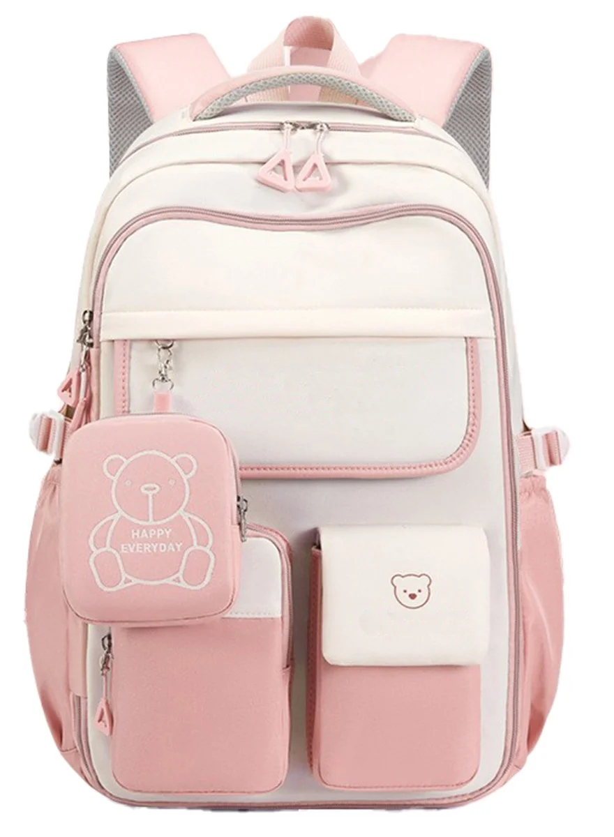 Sky View School Backpack for Teen Girls Premium Nylon Laptop Bag (Large, Black) 2pfs5