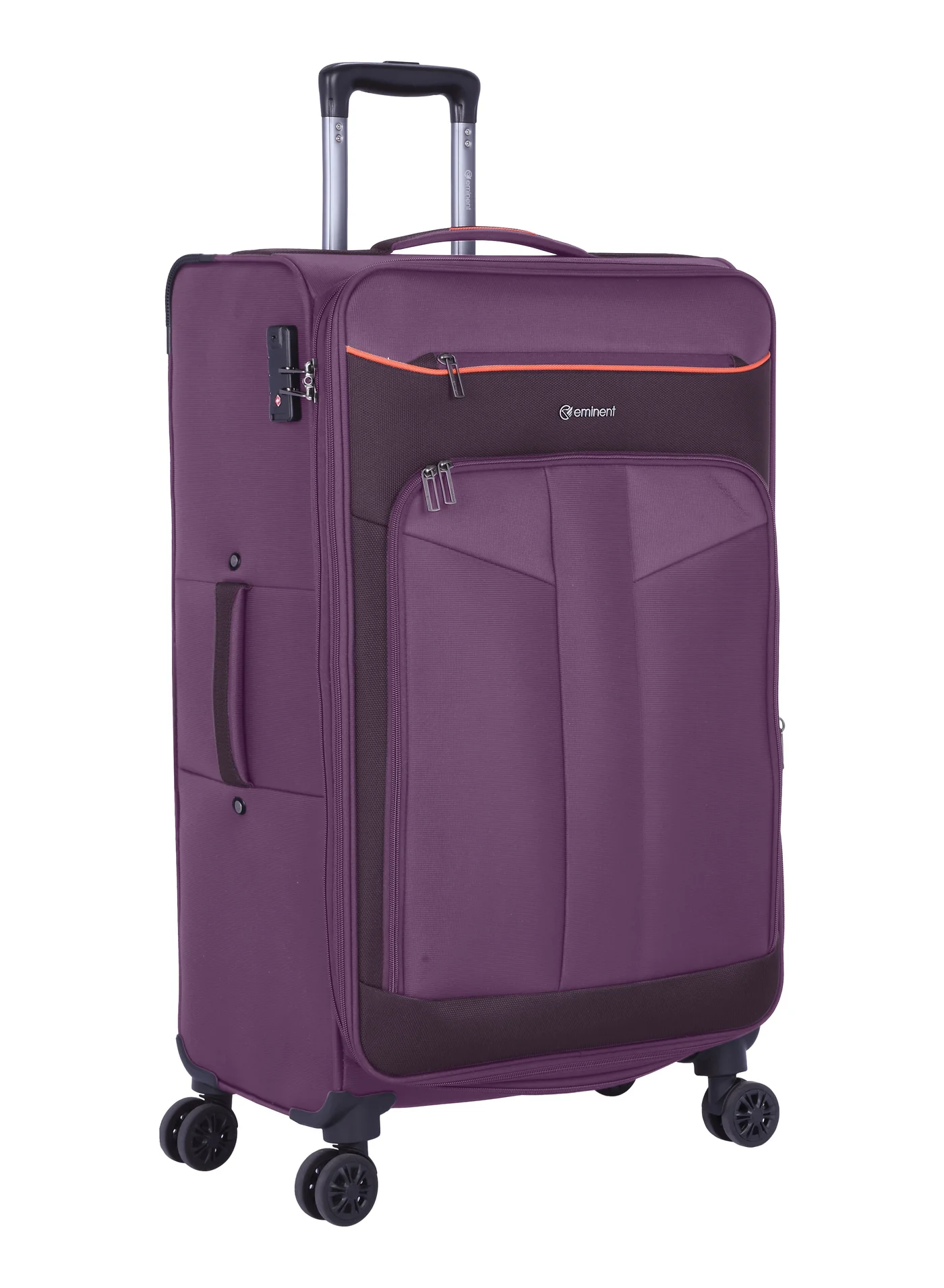 Eminent Soft Travel Trolley Bag Lightweight Expandable Spinner Suitcase with TSA Lock (Purple, Medium) dohk0