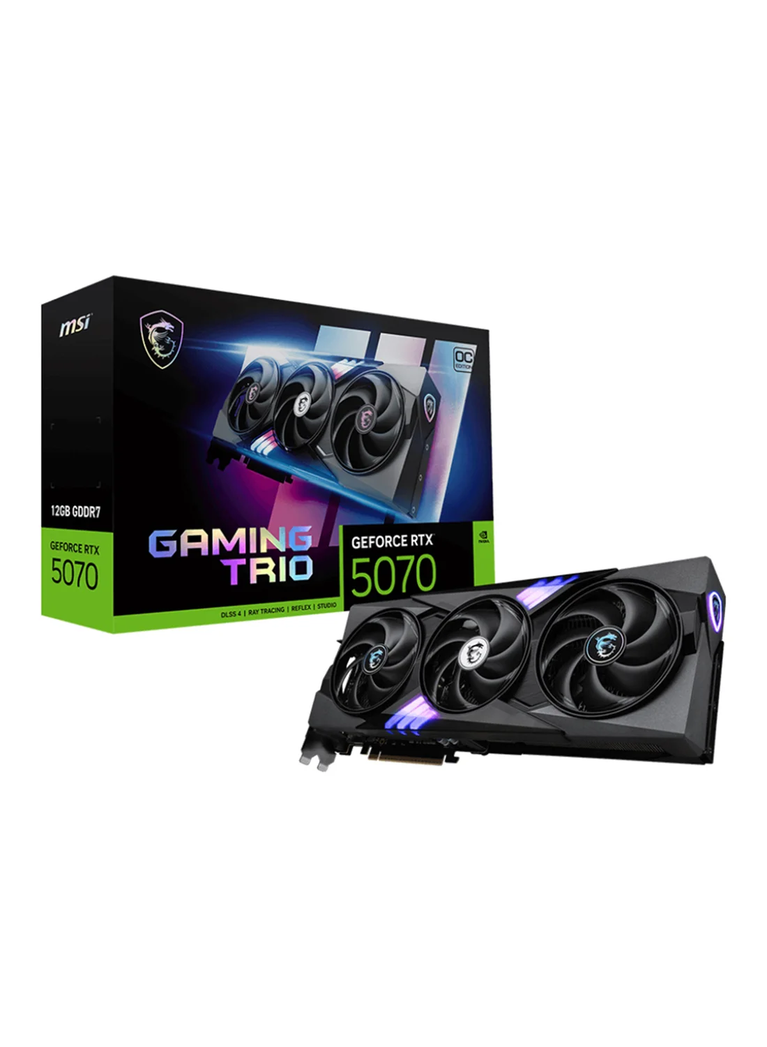 Premium Gaming Graphics Card 12GB GDDR7 PCIe Gen 5 High-Performance GPU (Grey, 12GB) 1ginw